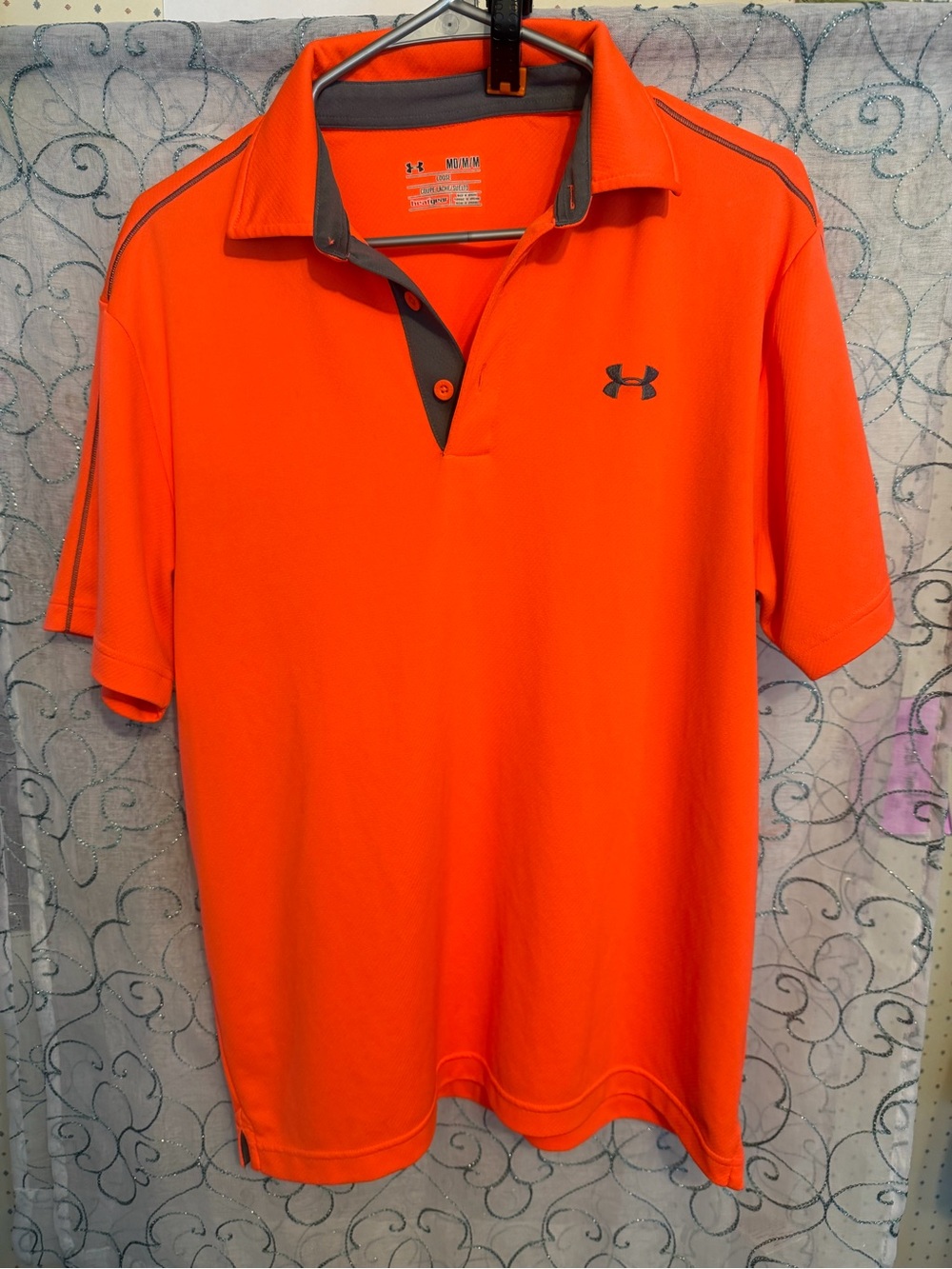 Under Armour Men’s Orange Polo Performance Shirt like New